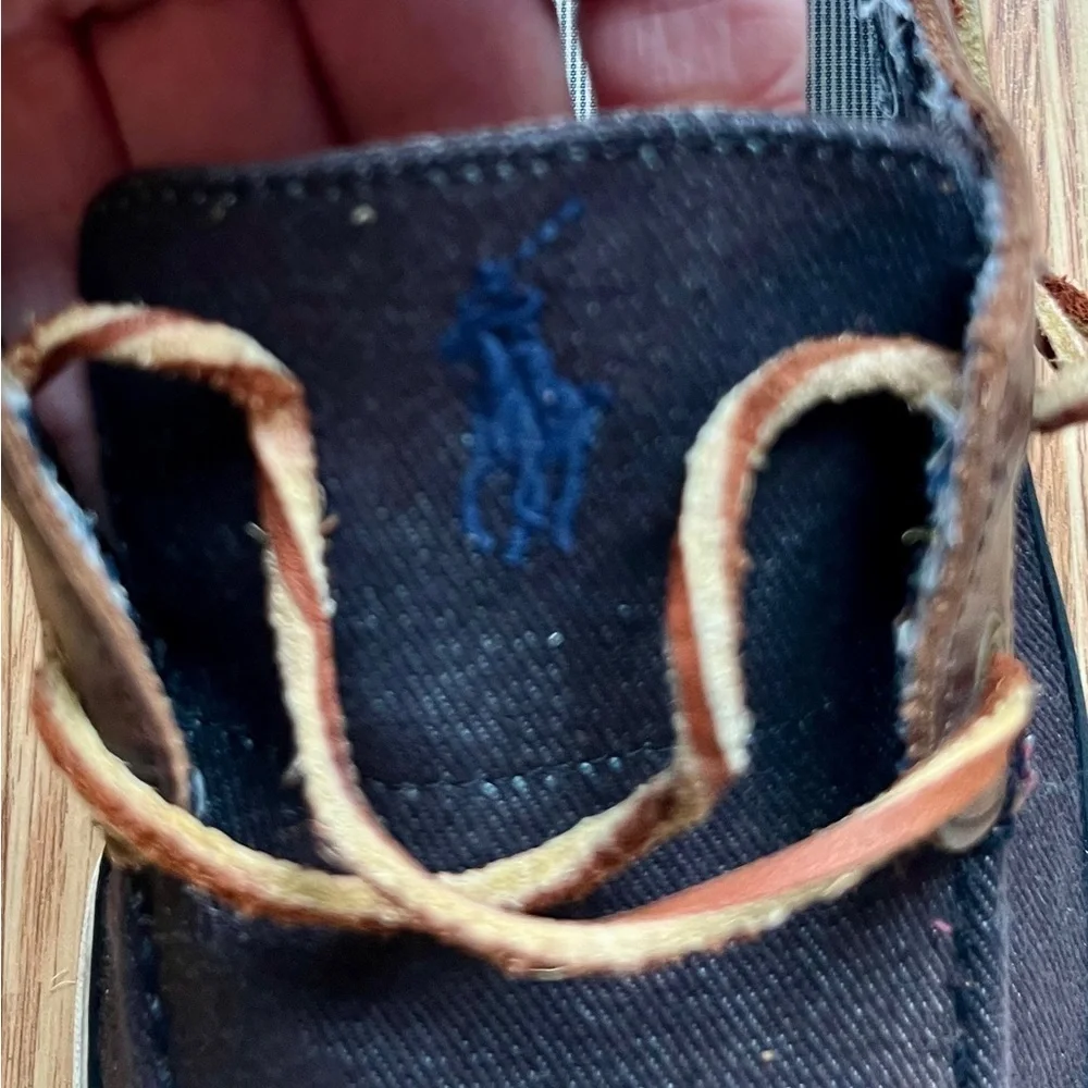 Ralph Lauren Polo Rylander boat shoes canvas/leather mens size 11.5 D